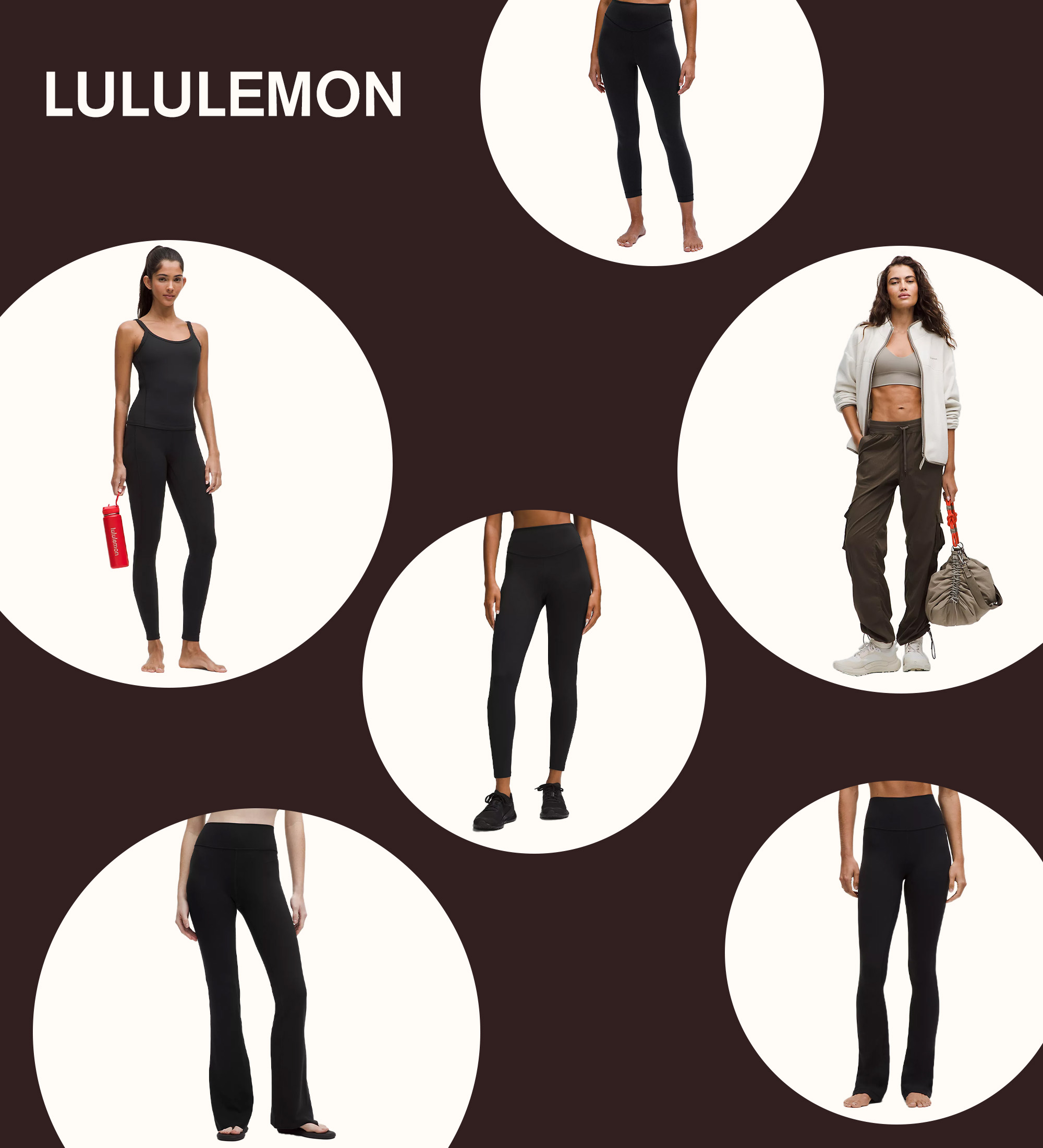 Collage of Lululemon products