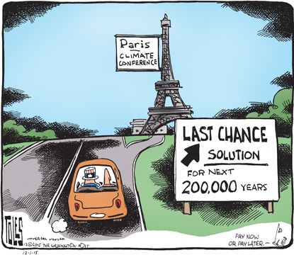 Editorial cartoon World Paris Climate Change Conference