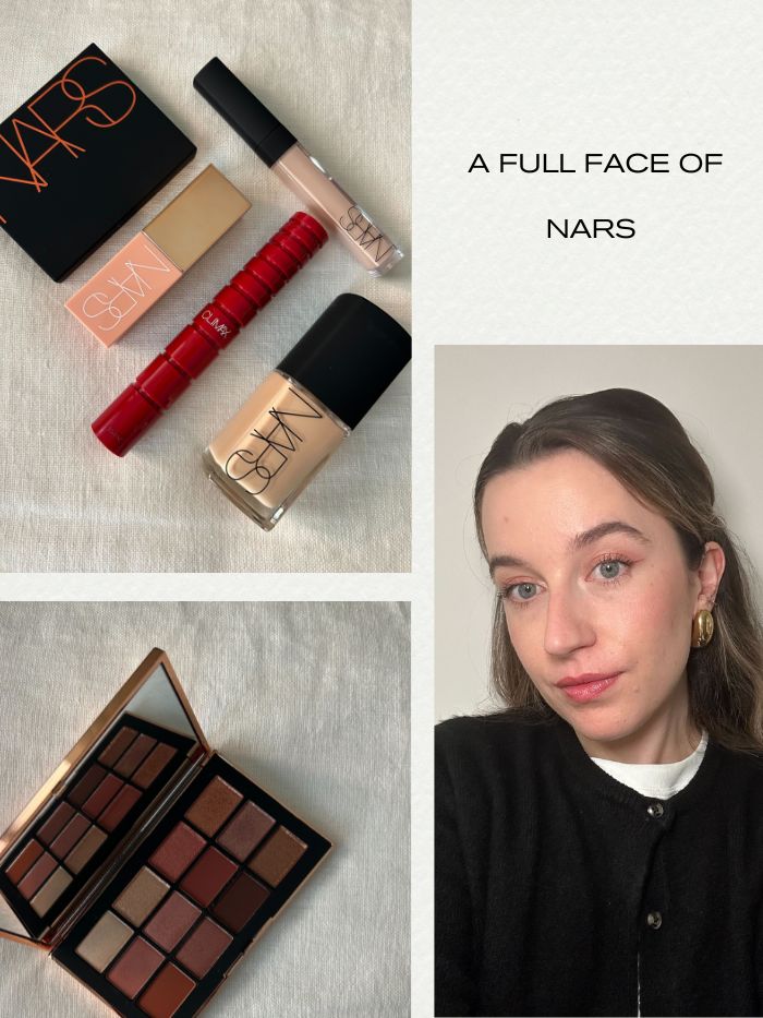 Junior beauty editor Grace Lindsay testing a full face of Nars makeup