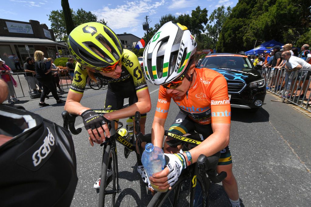 Amanda Spratt after losing her race lead on stage 3 of the Women's Tour Down Under