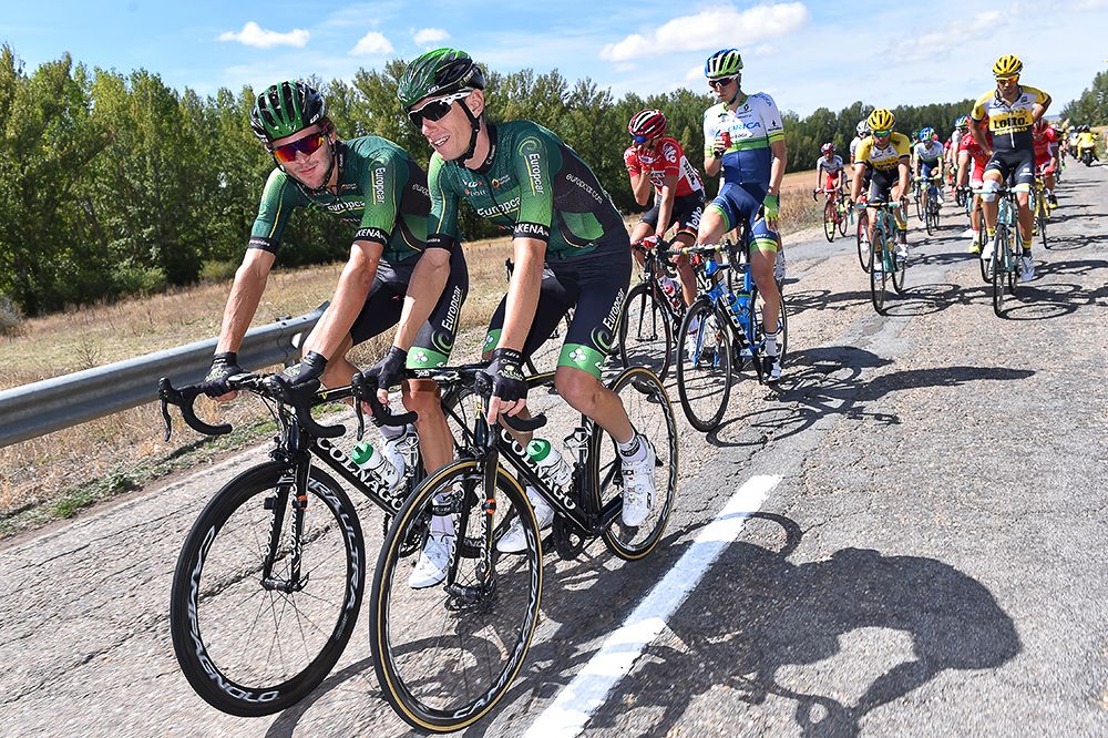 Europcar's Antoine Duchense and Pierre Rolland