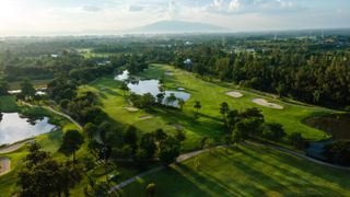 A Thai golf course seen from above