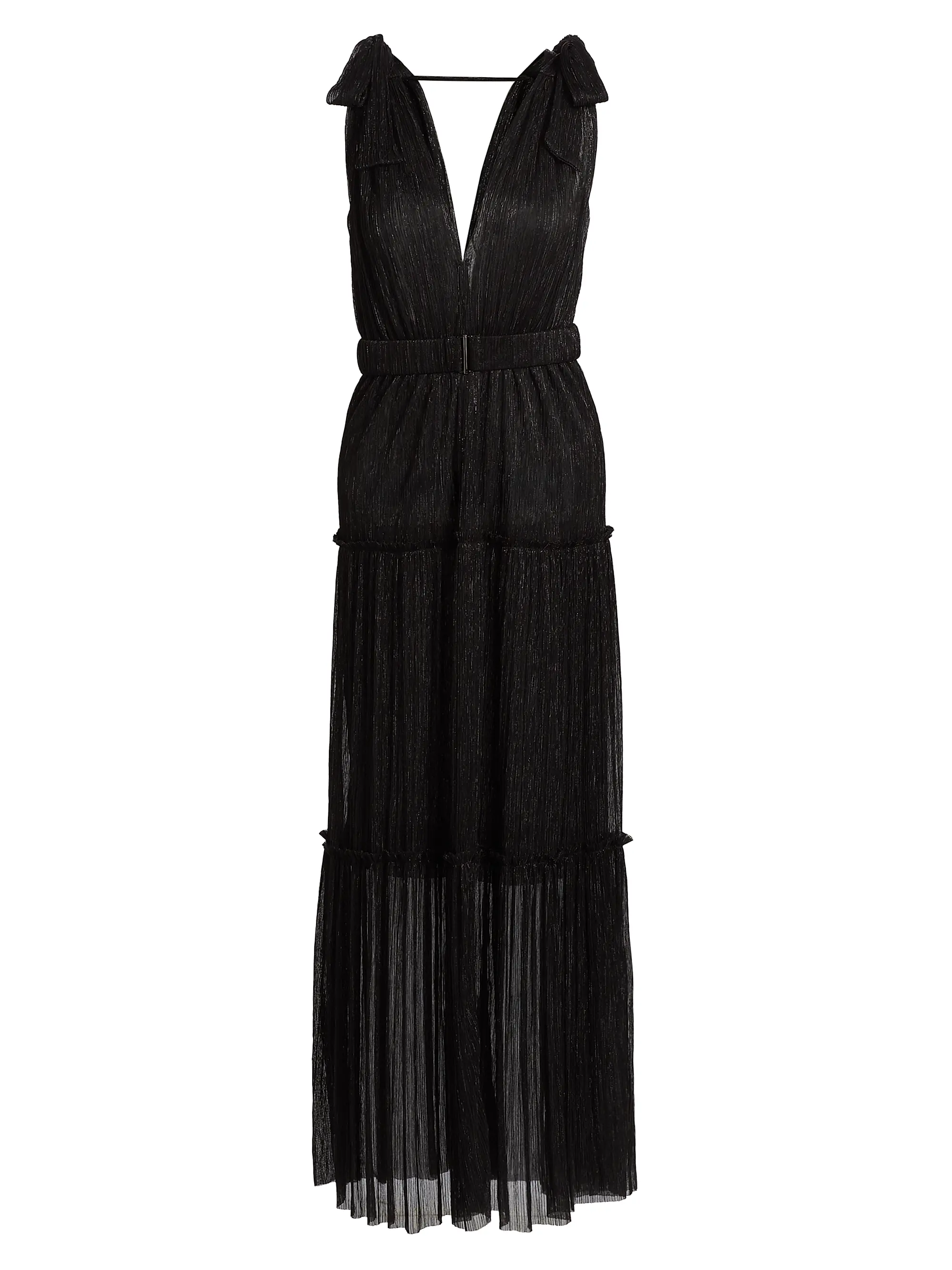 Helena Metallic Tiered Maxi Dress