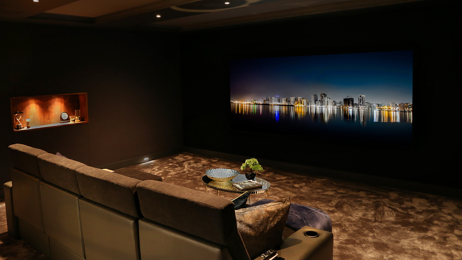 The JVC DLA-NZ8 setup in a home theater.