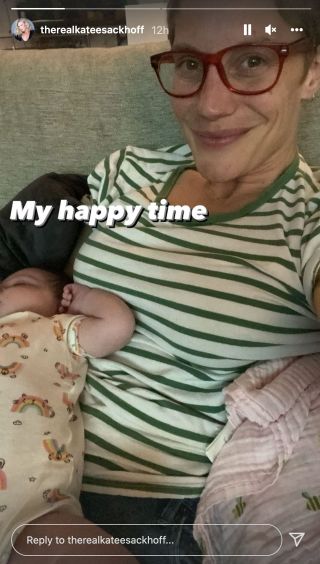 Katee Sackhoff shares new look at little one Ginevra.