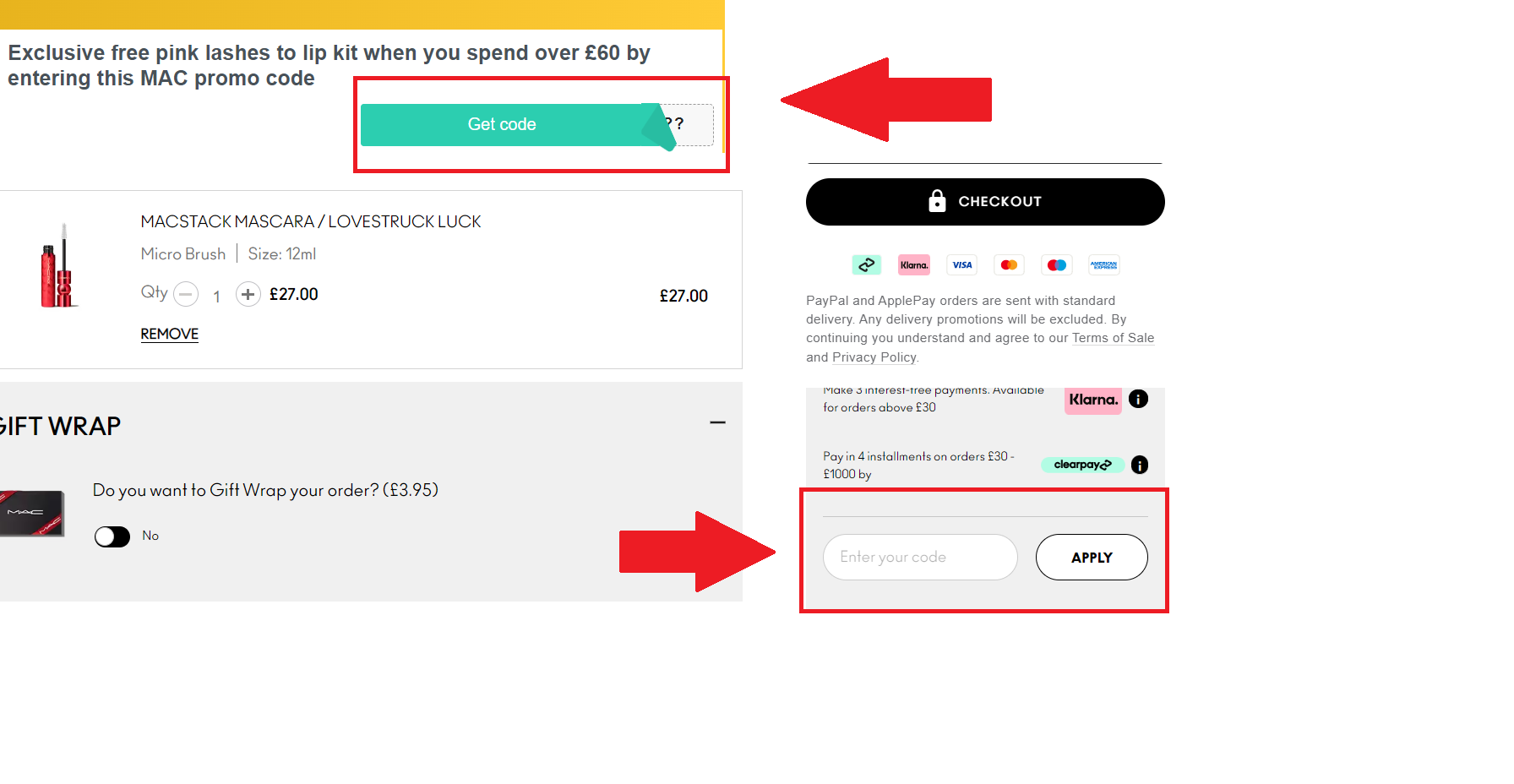 How to use MAC discount codes