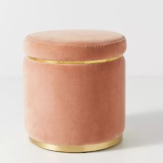A velvet pink stool