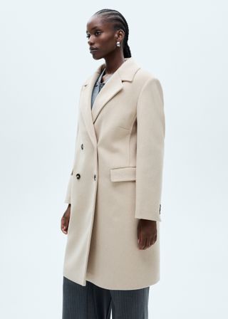 Double-Breasted Wool Coat - Women | Mango Usa