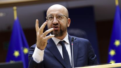 European Council President Charles Michel addresses the European parliament