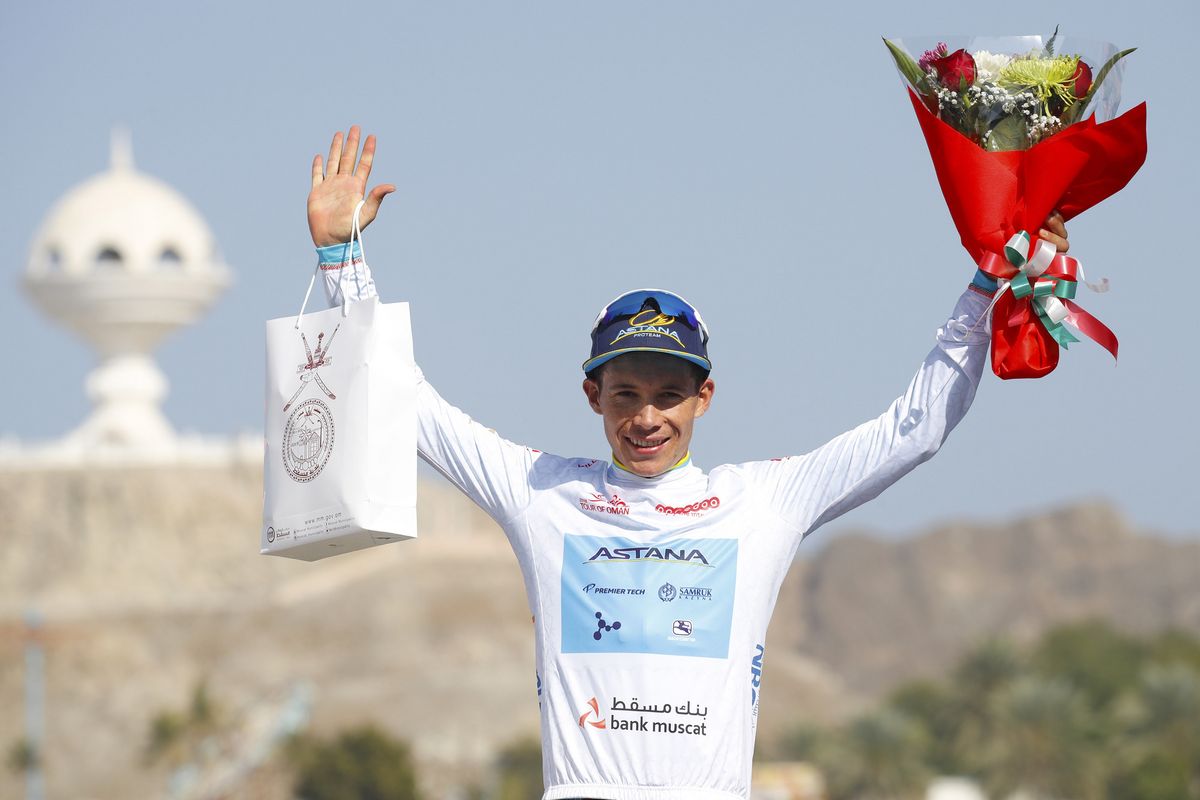 Miguel Angel Lopez (Astana) won the best young rider's white jersey