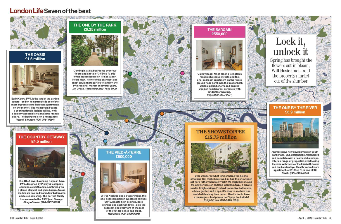 Spreads from Country Life 1 April 2026