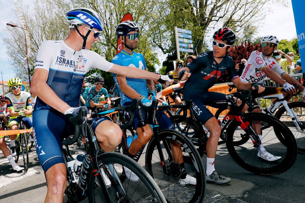 Chris Froome and Geraint Thomas at the Criterium du Dauphine