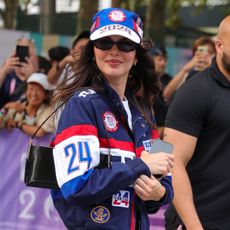 Kendall Jenner attends the Olympic Games 2024 in Paris wearing straight-leg jeans and loafers