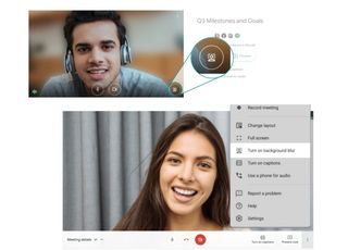 Google Meet blurred backgrounds
