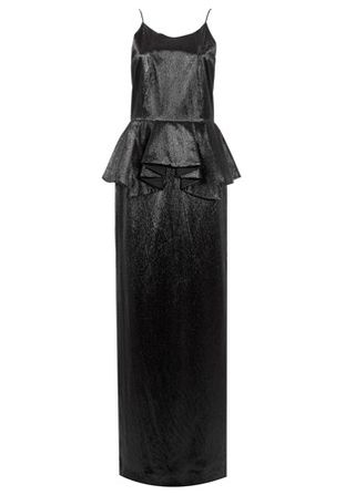 Topshop metallic peplum maxi dress, £195