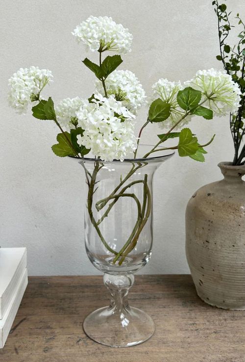 Footed Glass Vase 