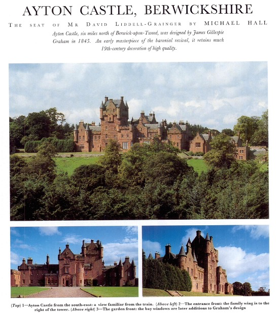 Ayton Castle as it appeared in Country Life in August 1993