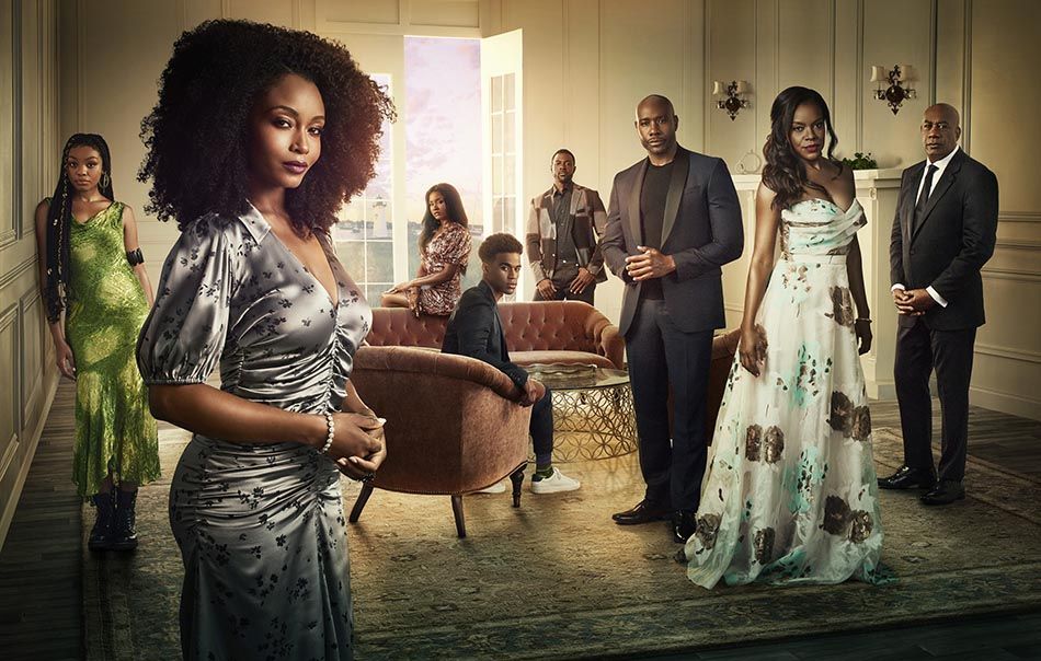 OUR KIND OF PEOPLE: L-R: Alana Bright, Yaya DaCosta, Rhyon Nicole Brown, Kyle Bary, Lance Gross, Morris Chestnut, Nadine Ellis and Joe Morton