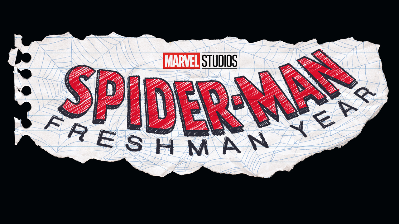 A screenshot of the official logo for Spider-Man: Freshman Year on Disney Plus