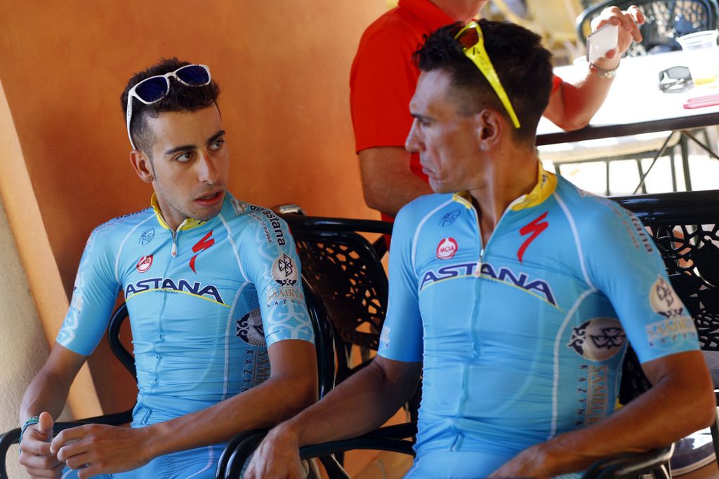 Fabio Aru and Paolo Tiralongo (Astana)