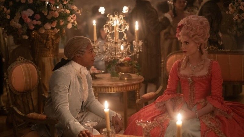 Kelvin Harrison Jr. sits with Lucy Boynton in Chevalier