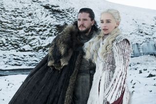 Kit Harrington and Emilia Clarke in Game of Thrones.