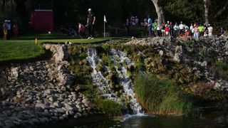 The waterfall on the fourth hole at Real Club de Valderrama