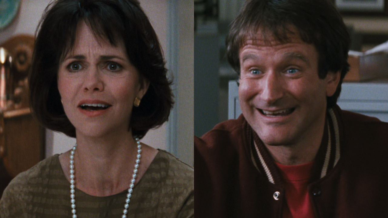 Sally Field and Robin Williams side-by-side in Mrs. Doubtfire