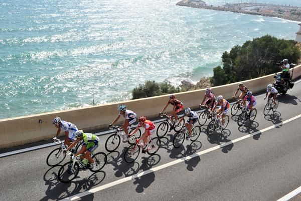 The Vuelta passes along the Balearic Sea en route to Vilanova i la Geltr&uacute;