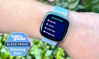 the Fitbit Sense 2 showing general stats