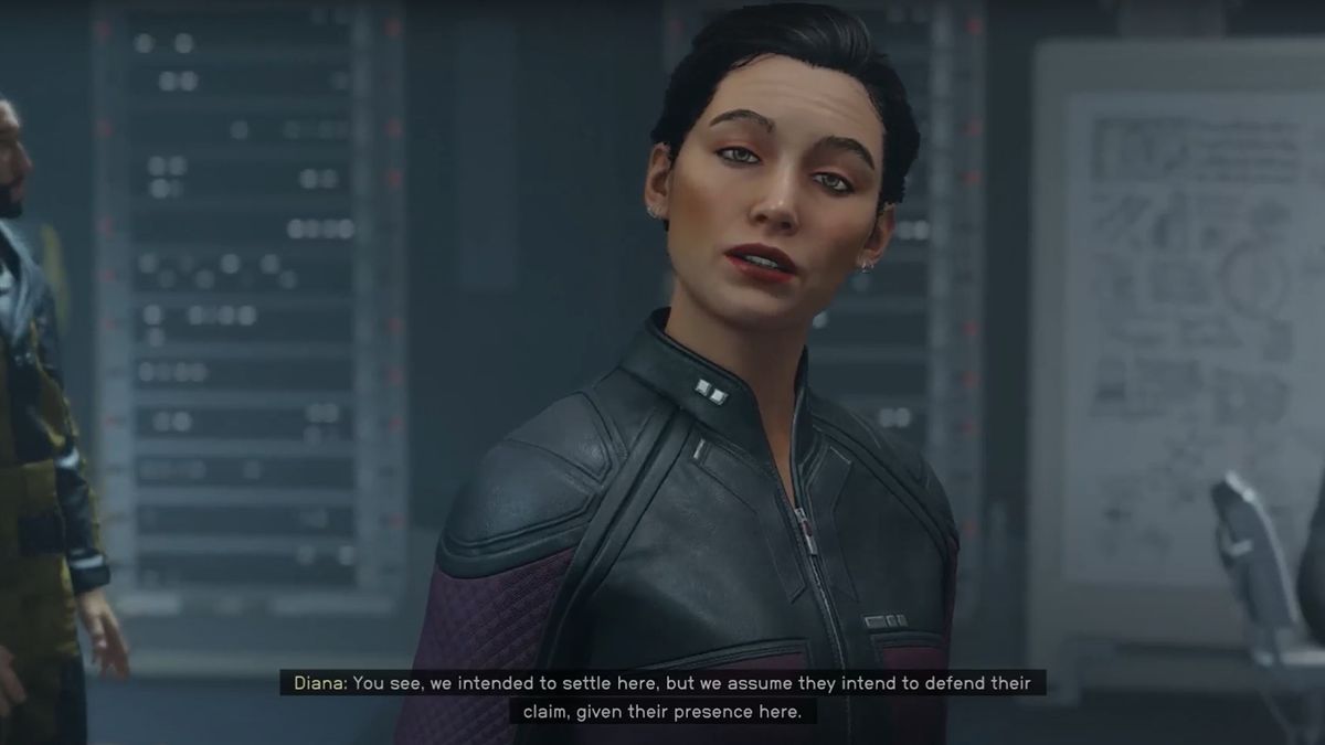 In conversation with Diana Brackenridge, captain of the Constant in Starfield.