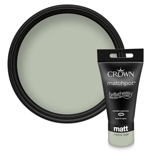 Crown Walls &amp;amp; Ceilings Sage Green Matt Paint Tester Pot - Sample 40ml