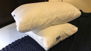 Two Casper Down Pillows stacked on top of each other