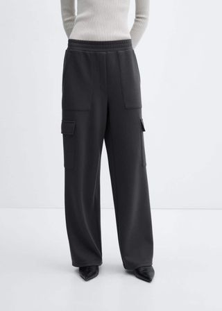 Elastic Waist Cargo Pants - Women