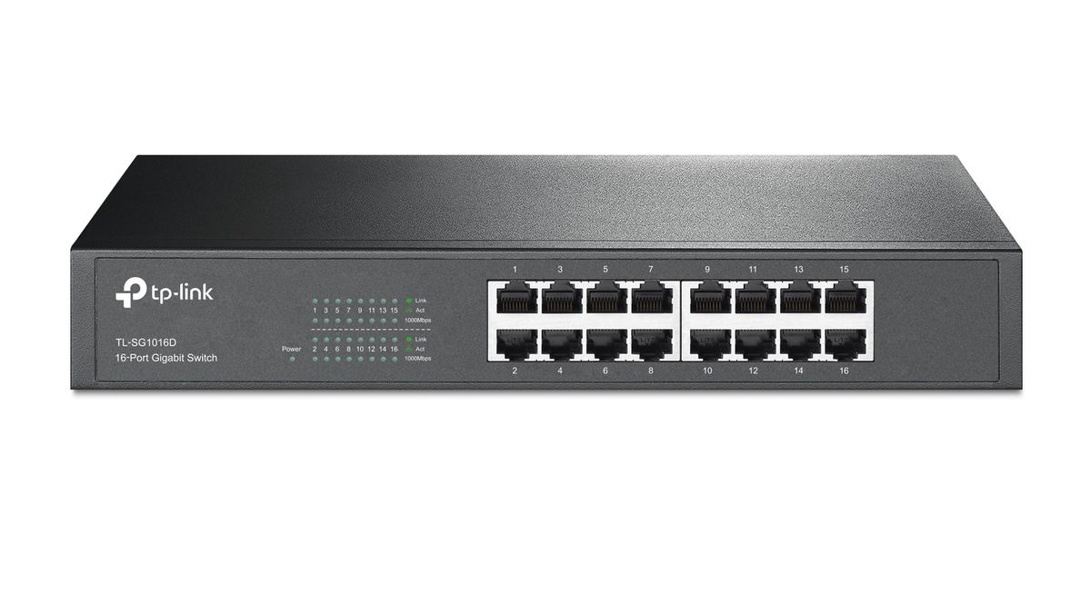 TP-LINK 16-Port Gigabit Switch  TP-Link Unmanaged Rackmount Switches