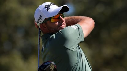 Dean Burmester takes a tee shot during the 2022 Sanderson Farms Championship