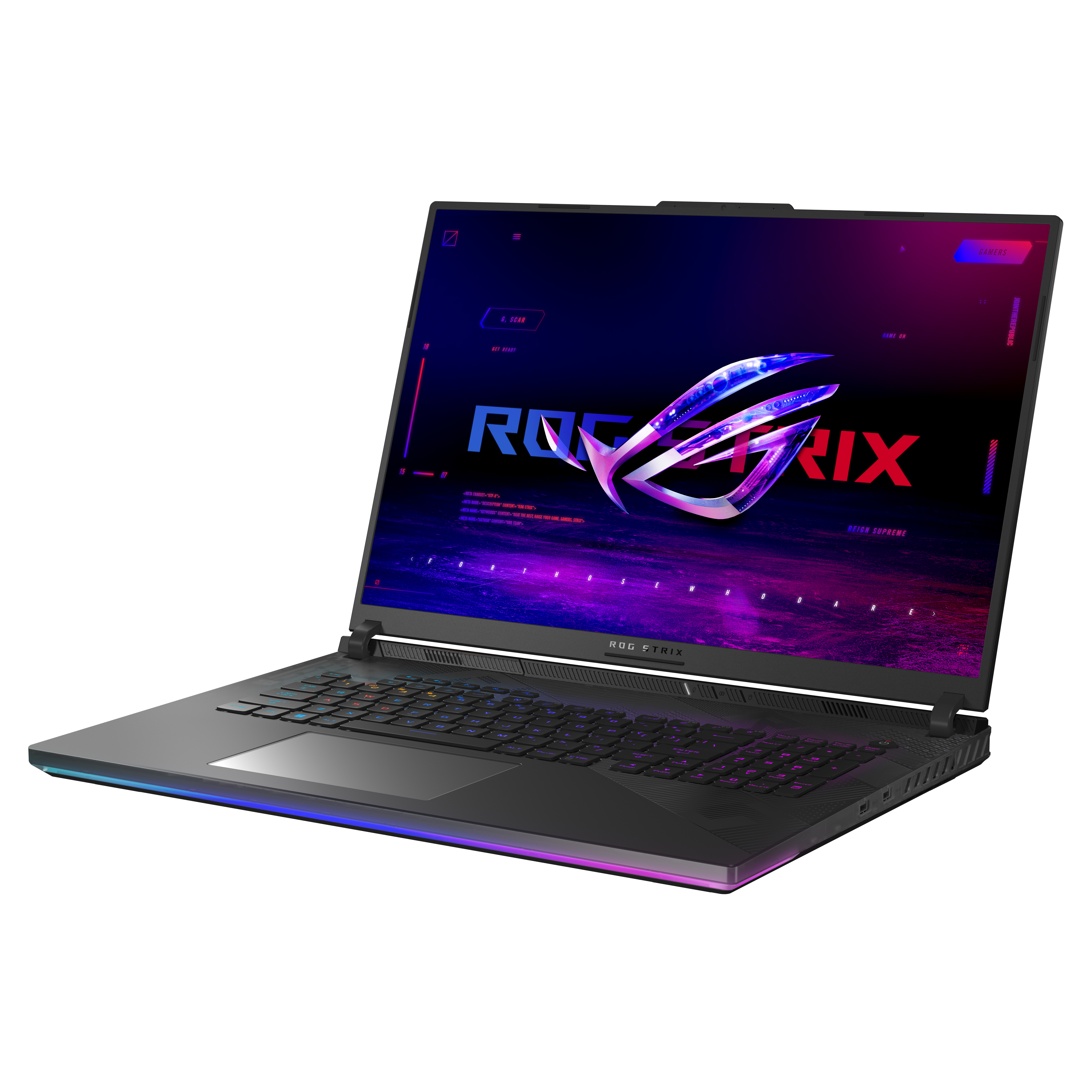 Render of the ASUS ROG Strix SCAR 18 (2024).