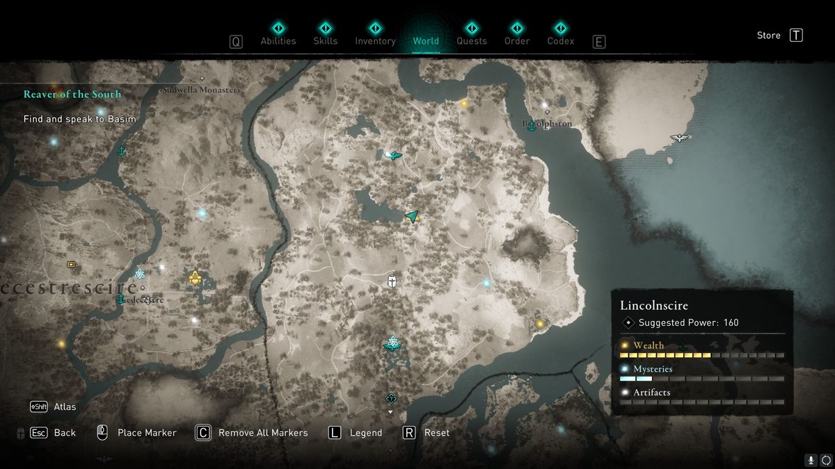 AC Valhalla Lincolnscire treasure hoard map location