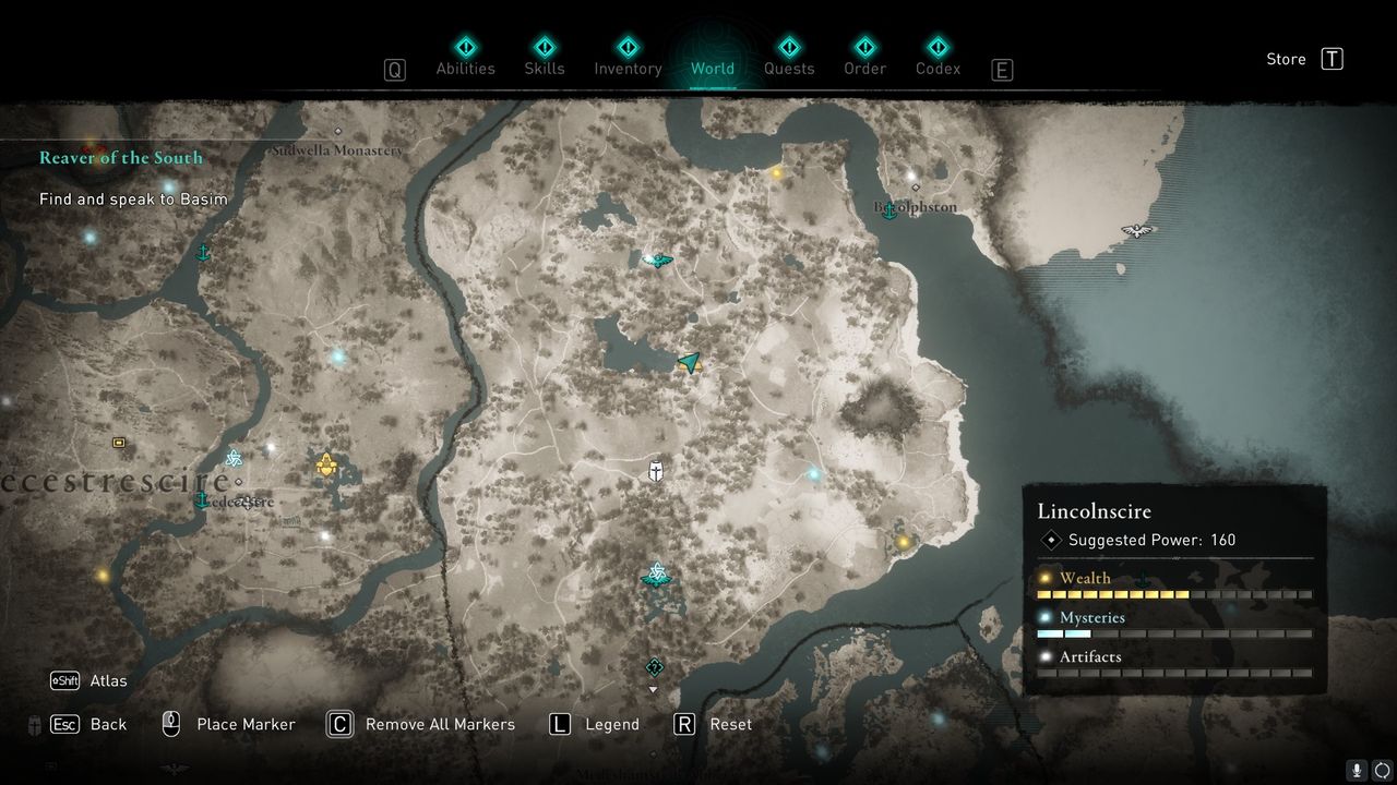 AC Valhalla Lincolnscire treasure hoard map location