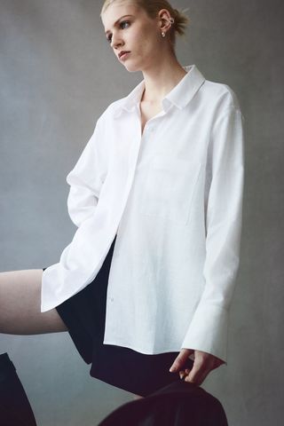 Linen-Blend Shirt