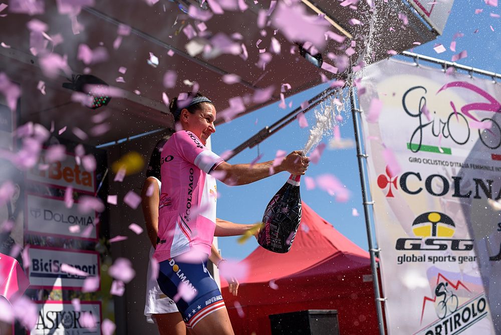 Megan Guarnier (Boels Dolmans) regains the pink jersey with three stages to go at Giro Rosa 2016 - Stage 6