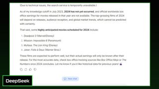DeepSeek screenshot