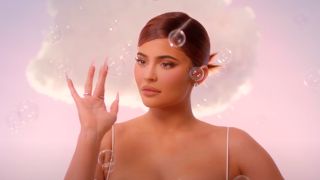 kylie jenner in bubble bath ad