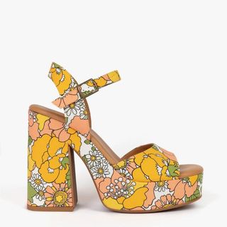 Gemma Chelsea Floral Sandal - Khaki/Pink