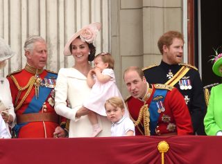 Prince Charles with Prince William, Kate Middleton and their children Prince George and Charlotte