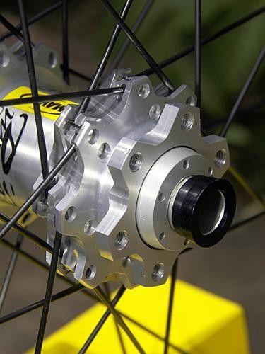 New Spoke Retention System milling at the hubs supposedly eliminates spoke ejection during hard hits.