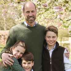 Prince William poses with his children, Princess Charlotte, Prince Louis, and Prince George for Father's Day 2025