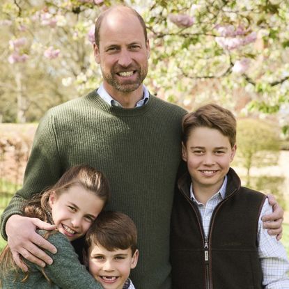 Prince William poses with his children, Princess Charlotte, Prince Louis, and Prince George for Father's Day 2025