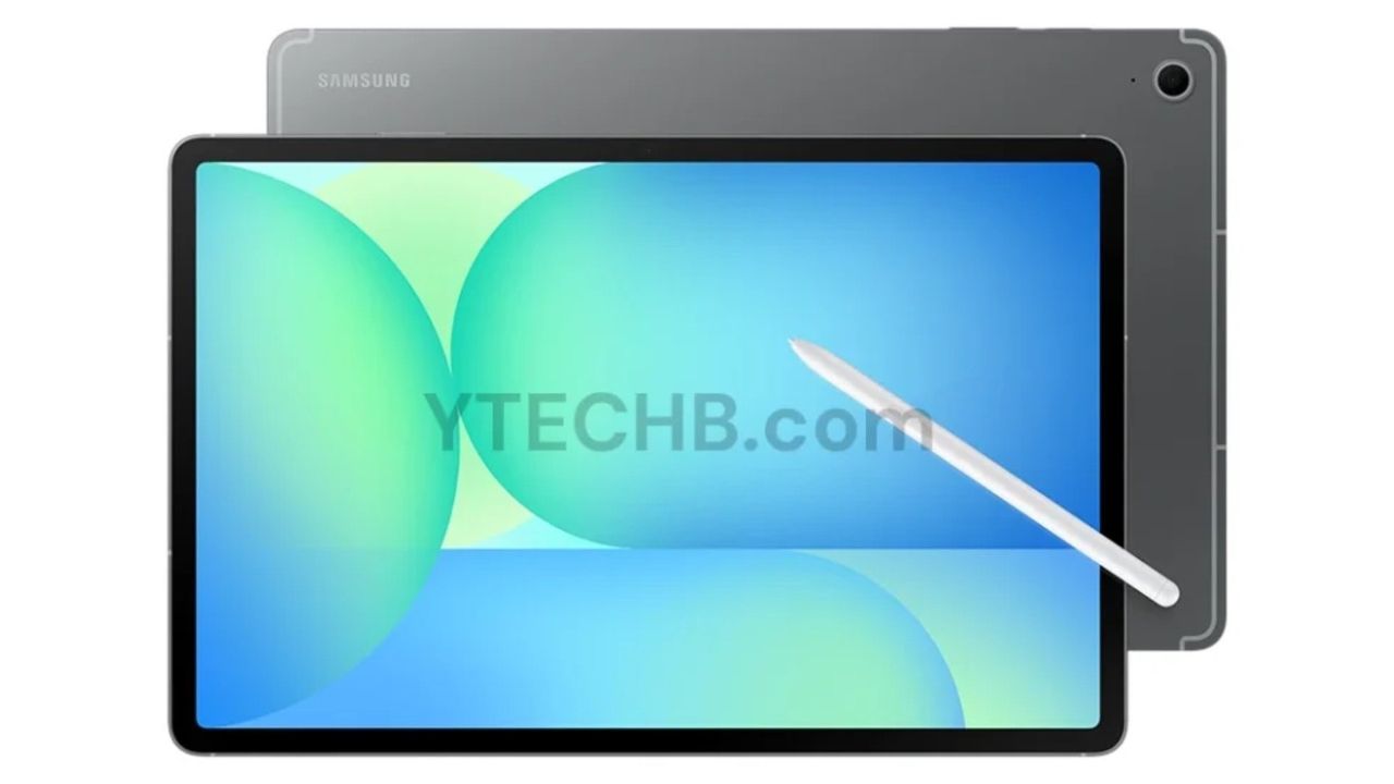 Samsung Galaxy Tab S10 FE against a white background.