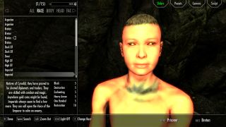 A young character in Skyrim's character creator